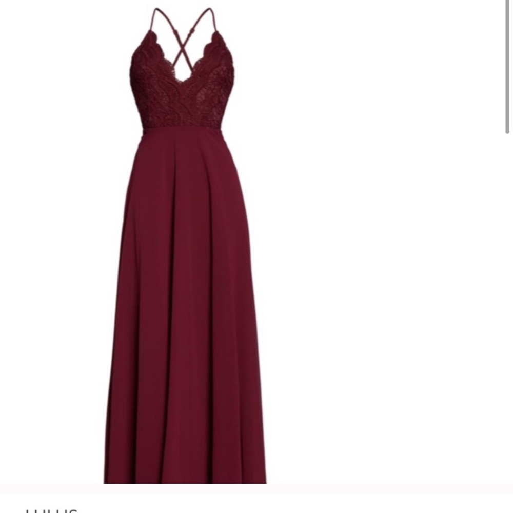 Burgundy maxi dress